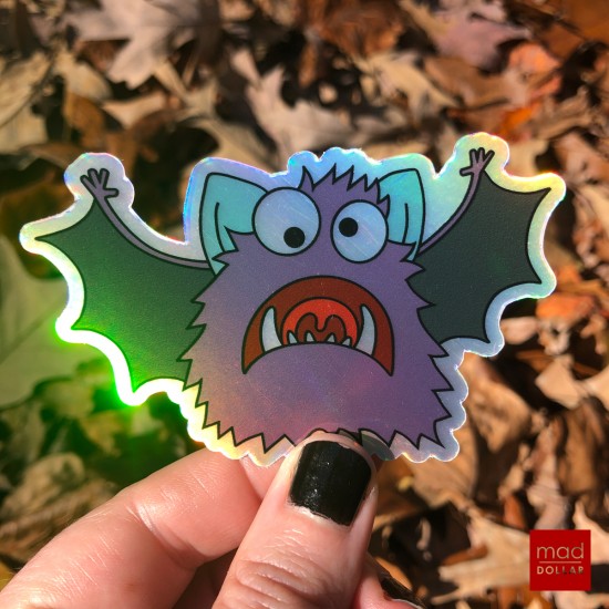 holographic bat sticker